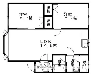 ウエストヒルズ【2階】の間取り